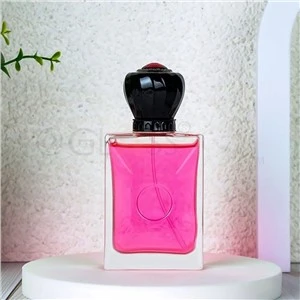 100 ml štvorcová fľaša na parfum s Funny uzáverom